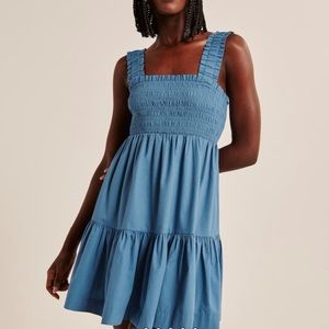 Smocked Bodice Easy Mini Dress